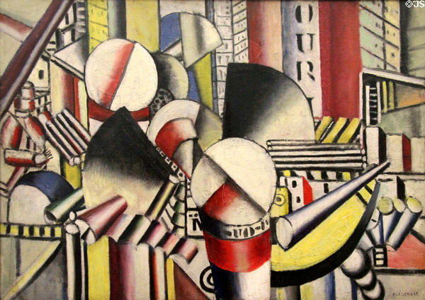 The Pink Tug painting (1918) by Fernand Léger at Ludwig Museum. Köln, Germany.