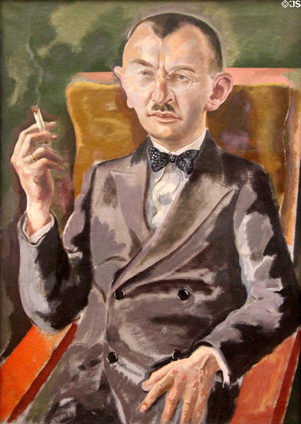 Dr. Eduard Plietzsch painting (1928) by George Grosz at Ludwig Museum. Köln, Germany.