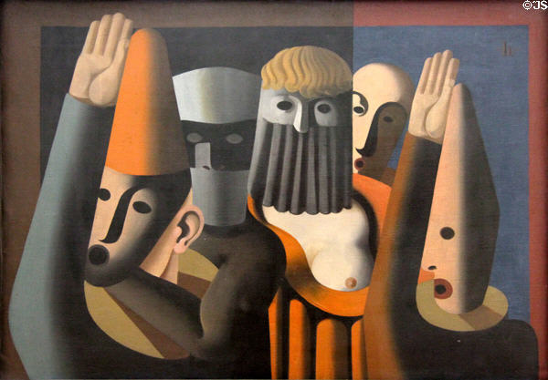 Carnival painting (1929) by Heinrich Hoerle at Ludwig Museum. Köln, Germany.