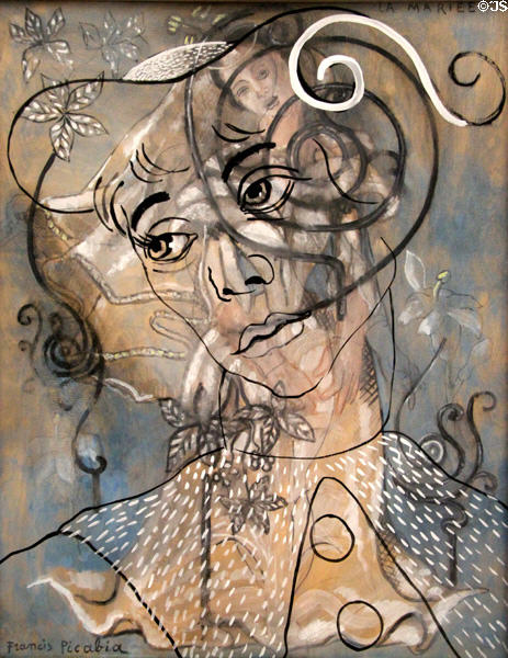 The Bride painting on wood (1929) by Francis Picabia at Ludwig Museum. Köln, Germany.
