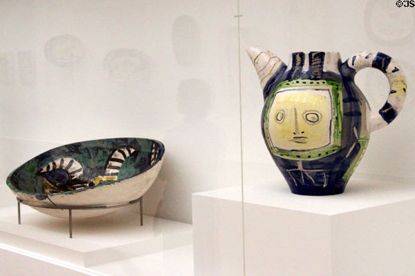 Ceramic works (1950s) by Pablo Picasso at Ludwig Museum. Köln, Germany.