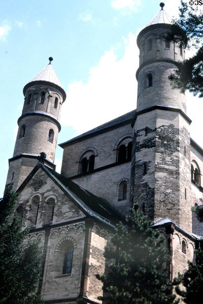 St Panteleon Church (1002 restored after WWII) built on site of Roman villa. Köln, Germany. Style: Romanesque.