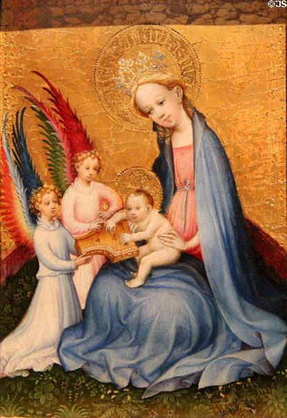 Virgin in the Garden of Paradise painting (1420) by Meister von St Laurenz in Köln at Wallraf-Richartz Museum. Köln, Germany.