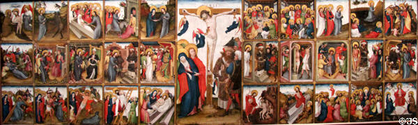 Life & Passion of Christ in 31 Scenes painting (c1430-35) by Meister der Passionsfolgen in Köln at Wallraf-Richartz Museum. Köln, Germany.