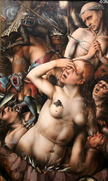 The Damned, fragment of a Last Judgment painting (1500-10) by Colijn de Coter at Wallraf-Richartz Museum. Köln, Germany.