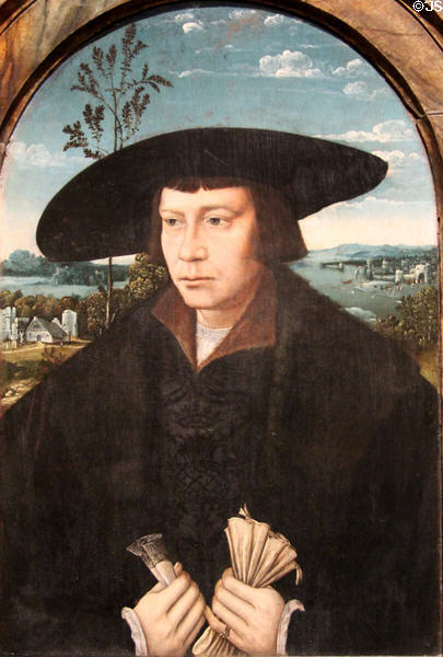 Portrait of a Man (c1520) at Wallraf-Richartz Museum. Köln, Germany.