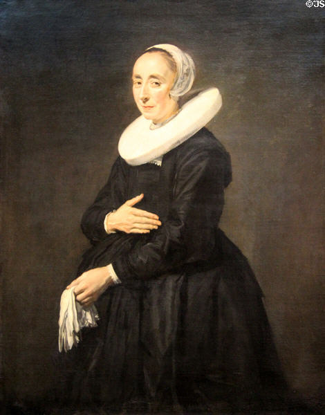 Portrait of a Wife, paired with her husband (1640) by Frans Hals at Wallraf-Richartz Museum. Köln, Germany.
