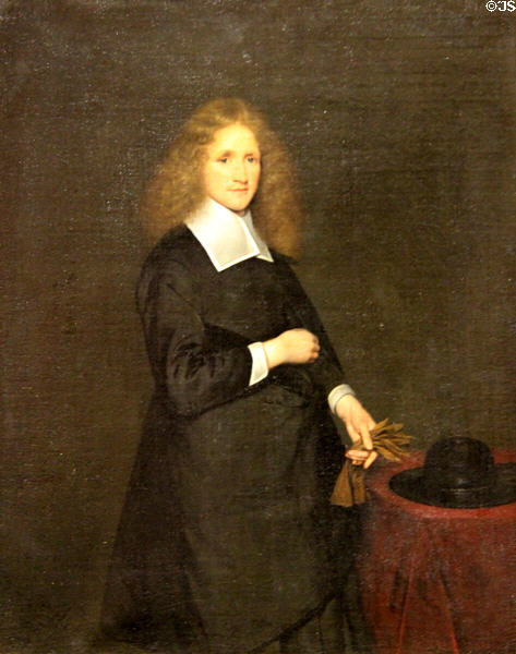 Portrait of a Young Man (c1670) by Gerard ter Borch the Younger at Wallraf-Richartz Museum. Köln, Germany.