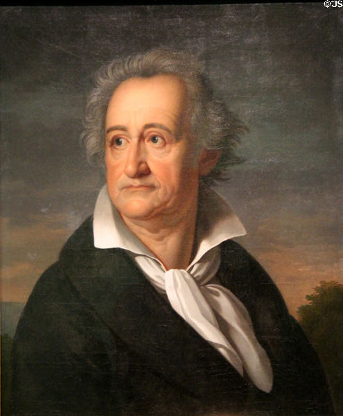 Johann Wolfgang von Goethe painting (1822) by Heinrich Christoph Kolbe at Wallraf-Richartz Museum. Köln, Germany.