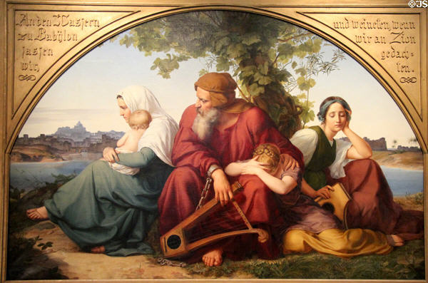 Jews Mourning in Babylonian Exile painting (1832) by Eduard Bendemann at Wallraf-Richartz Museum. Köln, Germany.