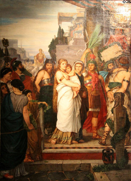 Thusnelda & Triumphal Procession of Germanicus painting (1867) by Heinrich Ludwig Philippi at Wallraf-Richartz Museum. Köln, Germany.