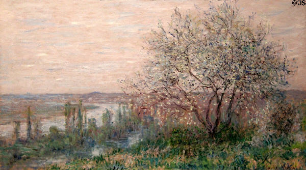 Springtime near Vétheuil painting (1880) by Claude Monet at Wallraf-Richartz Museum. Köln, Germany.