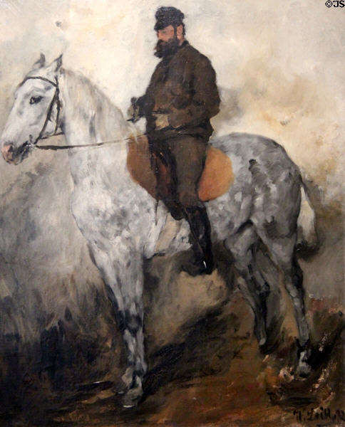 Staff-Veterinarian Ferdinand Maurer on Dapple-Grey Horse painting (1872) by Wilhelm Leibl at Wallraf-Richartz Museum. Köln, Germany.