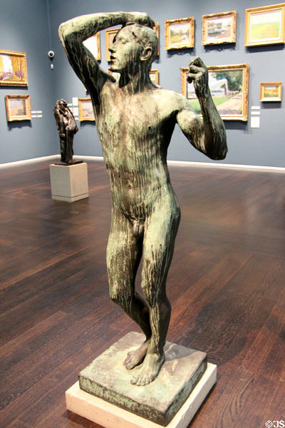 The Iron Age bronze sculpture (1876) first life size figure by Auguste Rodin at Wallraf-Richartz Museum. Köln, Germany.