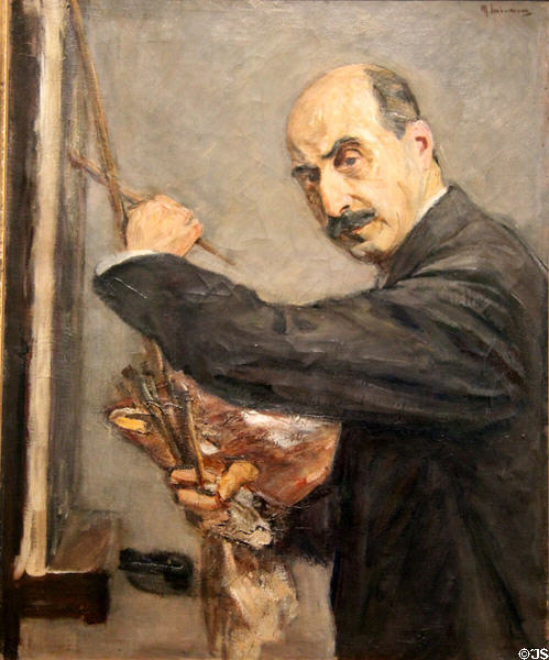 Self Portrait painting (1908) by Max Liebermann at Wallraf-Richartz Museum. Köln, Germany.