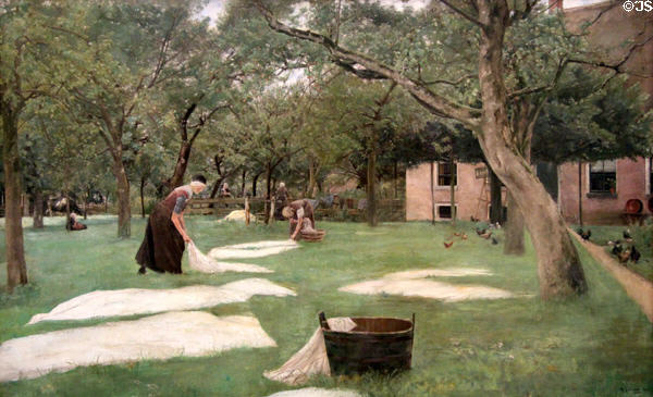 Bleaching Ground painting (1882) by Max Libermann at Wallraf-Richartz Museum. Köln, Germany.