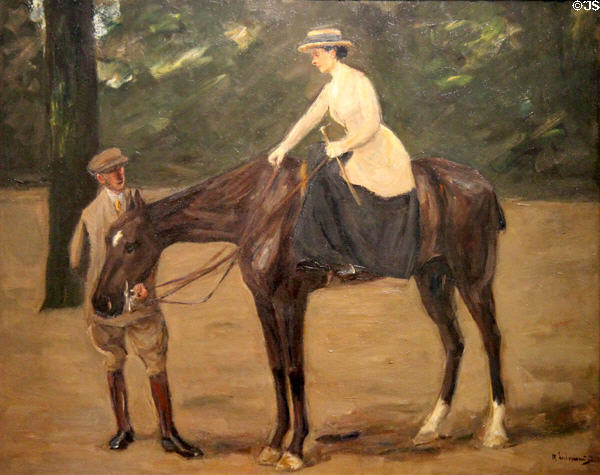 Käthe, the Painter's Daughter, on Horseback painting (1915) by Max Liebermann at Wallraf-Richartz Museum. Köln, Germany.