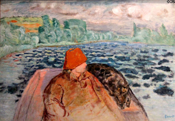 In Row Boat (Vernon) painting (1912) by Pierre Bonnard at Wallraf-Richartz Museum. Köln, Germany.