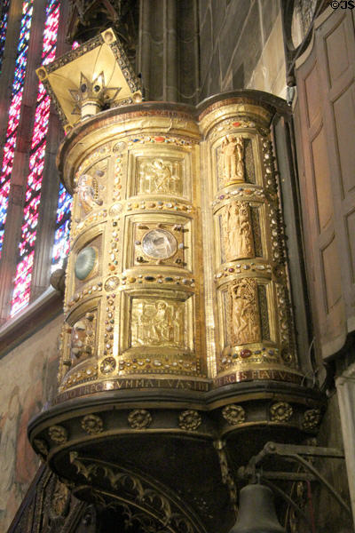 Henry II Ambon (pulpit) (early 11thC) in Palatine Cathedral at Aachen Cathedral. Aachen, Germany.