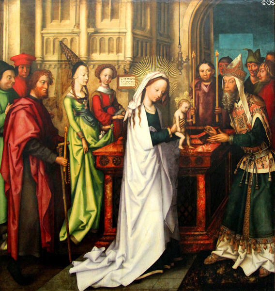 Presentation in the Temple painting (1500-01) by Hans Holbein the Elder at Hamburg Fine Arts Museum. Hamburg, Germany.