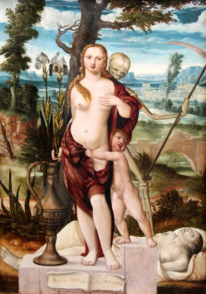 Vanity painting (1540) by Barthel Beham at Hamburg Fine Arts Museum. Hamburg, Germany.