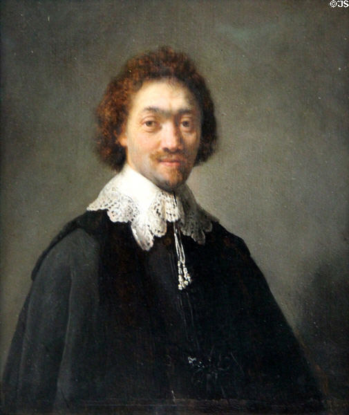 Maurits Huygens, Secretary of State at Den Haag painting (1632) by Rembrandt at Hamburg Fine Arts Museum. Hamburg, Germany.