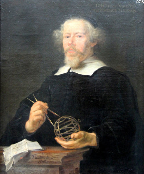 Mathematician Johann Adolph Tassius portrait (1652) by Juriaen Jacobsz at Hamburg Fine Arts Museum. Hamburg, Germany.