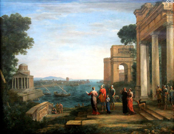 Aeneas & Dido at Carthage painting (1675-6) by Claude Lorrain at Hamburg Fine Arts Museum. Hamburg, Germany.