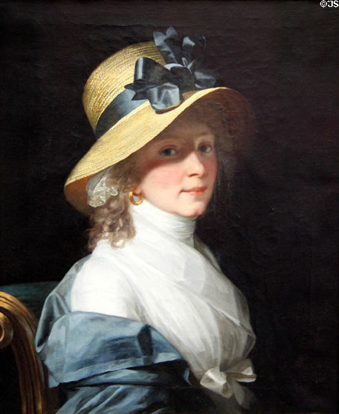 Elisabeth Hudtwalcker, née Moller, Wife of Senator Martin Hudtwalker portrait (1798) by Jean Laurent Mosnier at Hamburg Fine Arts Museum. Hamburg, Germany.