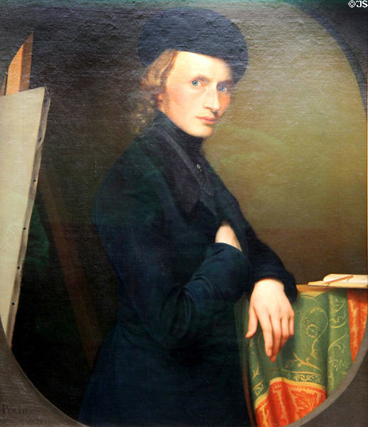 Self portrait (1822) by Hans Heinrich Porth at Hamburg Fine Arts Museum. Hamburg, Germany.