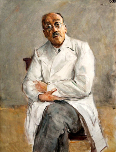 Surgeon Ferdinand Sauerbruch portrait (1932) by Max Liebermann at Hamburg Fine Arts Museum. Hamburg, Germany.