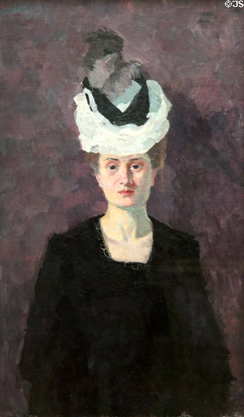Mrs. Minna Tube-Beckmann painting (1906) by Max Beckmann at Hamburg Fine Arts Museum. Hamburg, Germany.