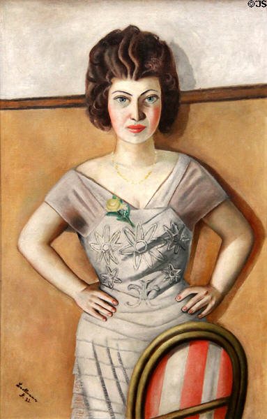 Romanian Woman painting (1922) by Max Beckmann at Hamburg Fine Arts Museum. Hamburg, Germany.