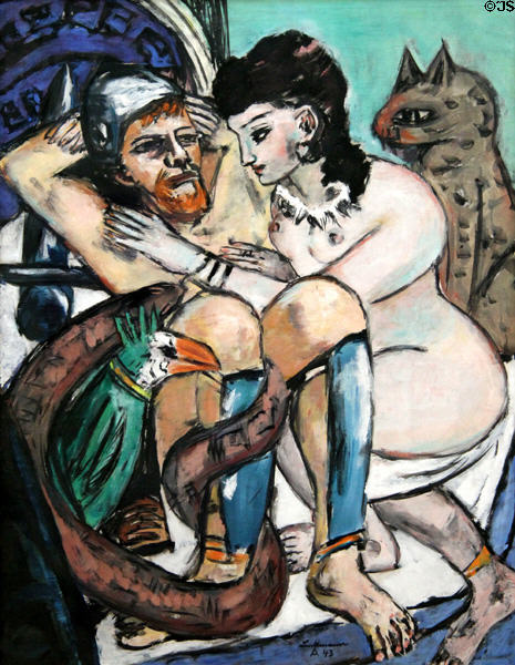 Ulysses & Calypso painting (1943) by Max Beckmann at Hamburg Fine Arts Museum. Hamburg, Germany.