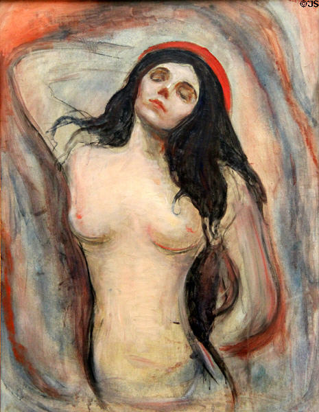 Madonna painting (1893-5) by Edvard Munch at Hamburg Fine Arts Museum. Hamburg, Germany.