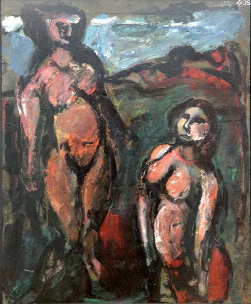 Two Nudes painting (c1910) by Georges Rouault at Hamburg Fine Arts Museum. Hamburg, Germany.