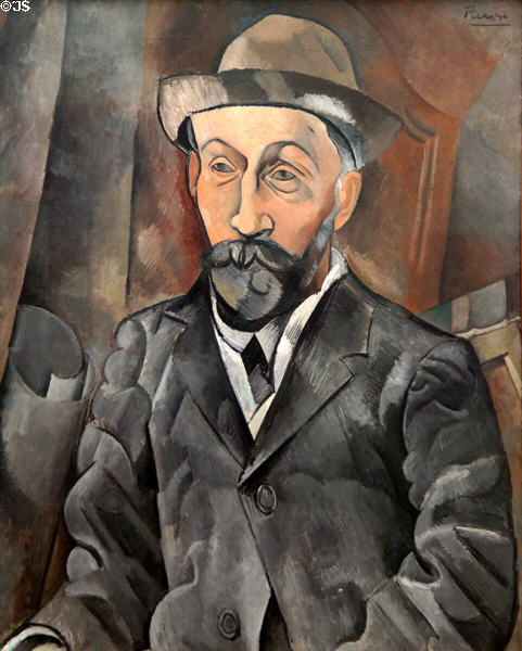 Portrait of Art Dealer Clovis Sagot (1909) by Pablo Picasso at Hamburg Fine Arts Museum. Hamburg, Germany.