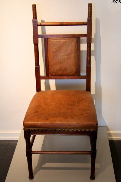 Chair (1870) by Edward William Godwin & made by William Watt of London at Hamburg Decorative Arts Museum. Hamburg, Germany.