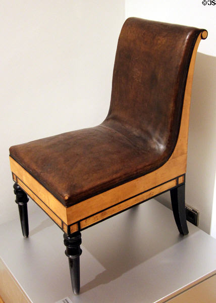 Chair from Schröder House, Hagen (1908) by Peter Behrens at Hamburg Decorative Arts Museum. Hamburg, Germany.