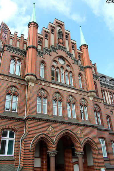 Schleswig-Holstein State Offices (1894-6) in Lübeck (Große Burgstraße 4). Lübeck, Germany.