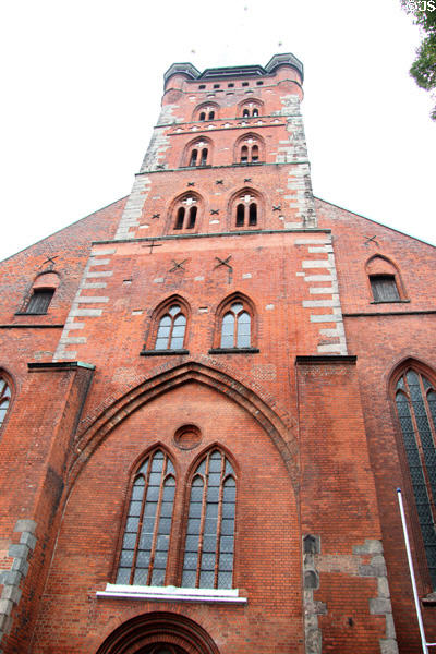Entrance facade of St Peter's Church (c1170). Lübeck, Germany.