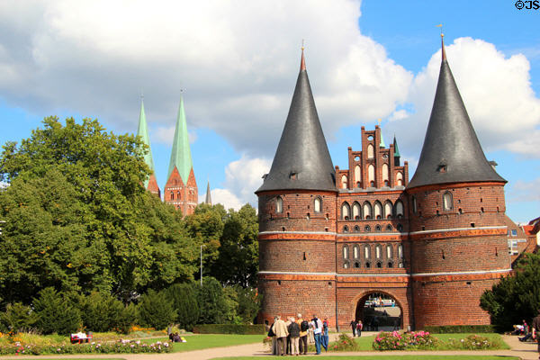 Holsten Gate (1464-78, rebuilt 1871) now municipal history museum. Lübeck, Germany. Architect: Hinrich Helmstede.