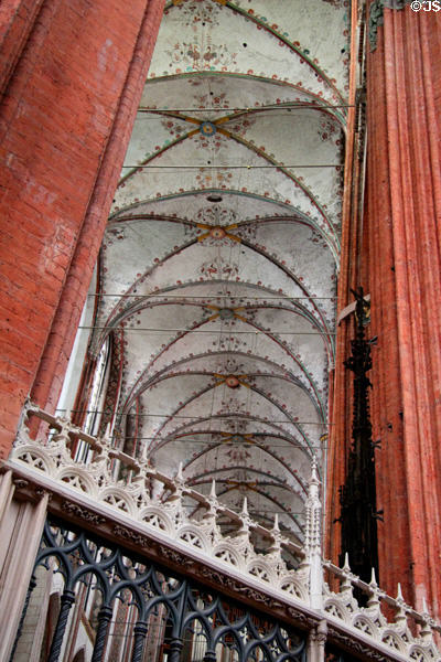 Ceiling at St Mary's Church. Lübeck, Germany.
