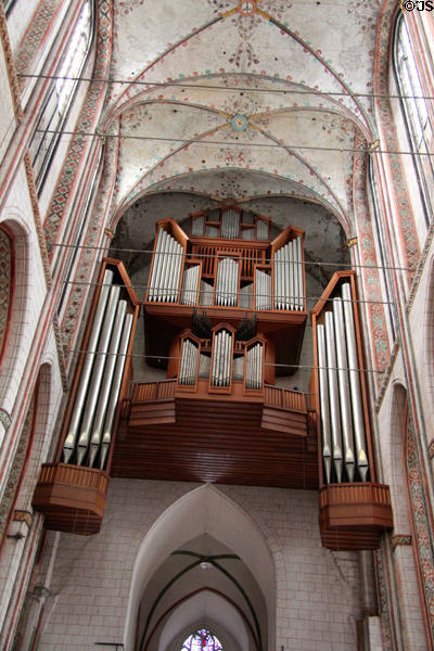 Organ at St Mary's Church. Lübeck, Germany.