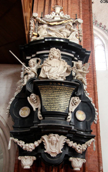Memorial tomb (1707) at St Mary's Church. Lübeck, Germany.
