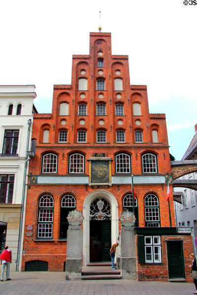 Seaman's Guildhall (1535) with stepped roofline. Lübeck, Germany.