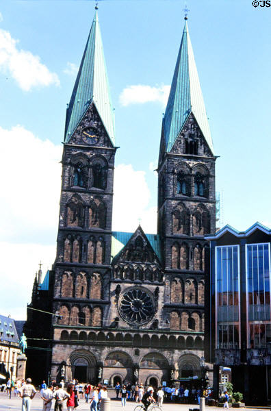 St Peter's Cathedral on market square. Bremen, Germany.