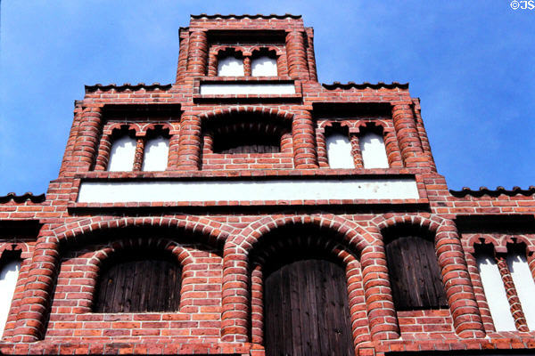 Brick house on Auf dem Meere. Lüneburg, Germany.