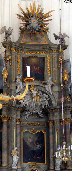 Altar at St Mary's Church. Rostock, Germany.