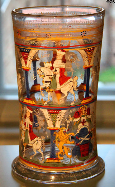 Prince Elector's glass tankard (1720) at Cultural History Museum. Rostock, Germany.